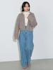 Knit Color D Zip KT PINK ONE SIZE [Beams Heart] L/S o/BIG Women's