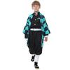Custom Cosplay Demon Slayer Tanjiro Kamado Costume, Black Green, 10-12 Years, 140cm