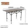 ZISIZ Outdoor Adjustable Folding Table
