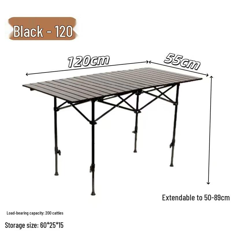 ZISIZ Outdoor Adjustable Folding Table
