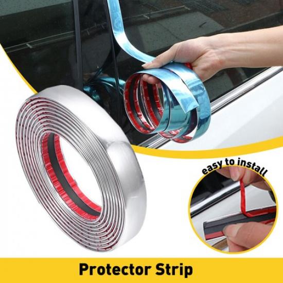 16ft Chrome Strip Molding Trim Car Door Window Bumper Side Trime Protector 5m