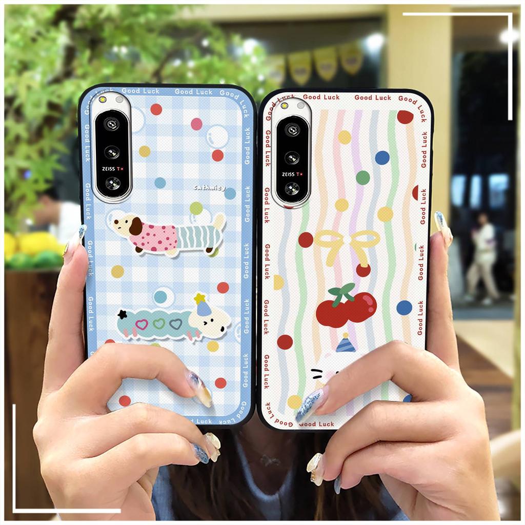 Silicone Cute Phone Case For Sony Xperia5 IV Full wrap Protective Anti-knock Graffiti Back Cover Anti-dust Shockproof
