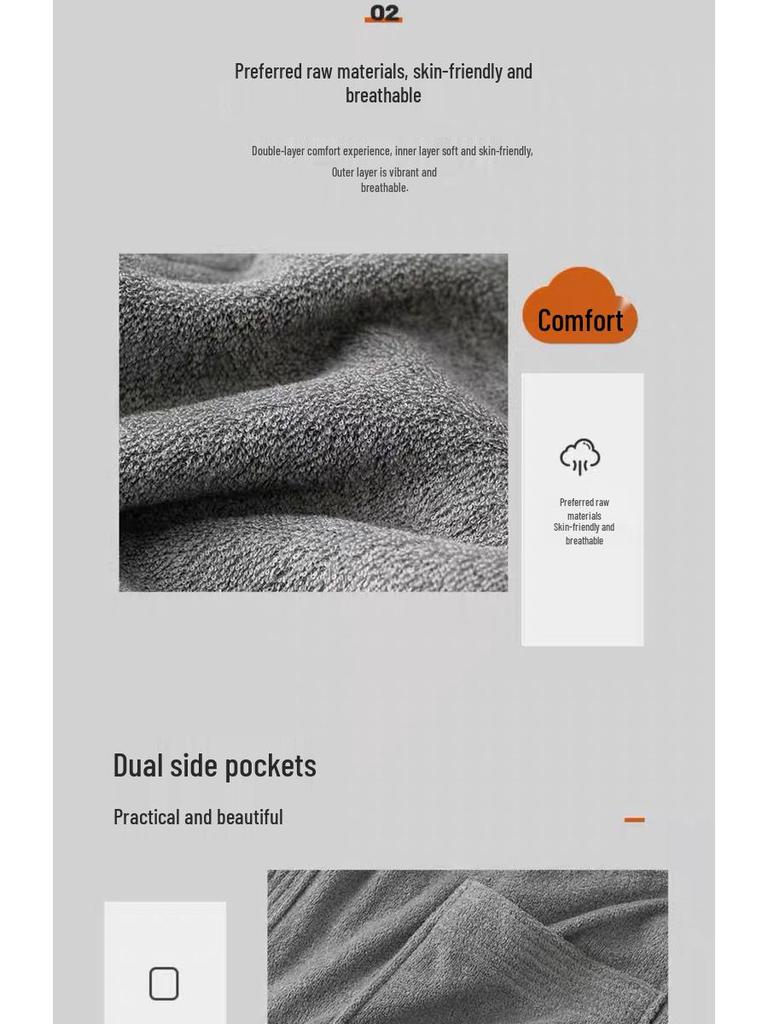 G5U Women's Long Bathrobe - Absorbent, Quick-Dry, Hotel-Style Towel Robe