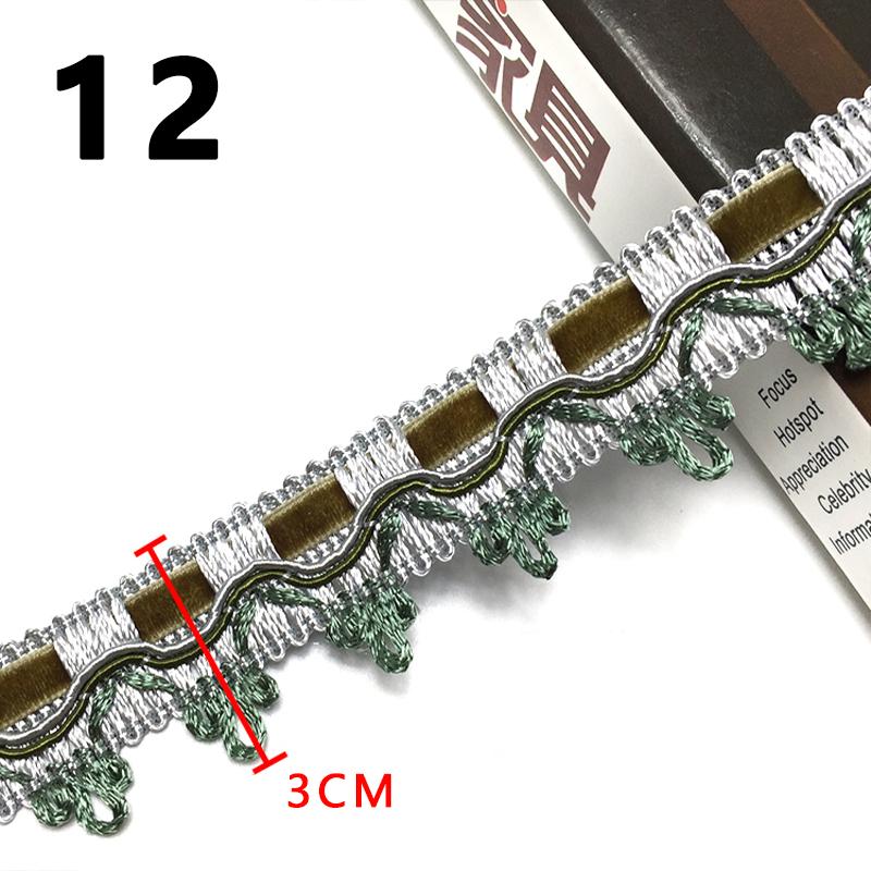 

11.5 Meter Tassel Fringe Trim 3cm Width Lace Trim Edge Ribbon For Sewing Curtain Sofa Cushion Edge Lace Upholstery DIY Crafts 11.5M