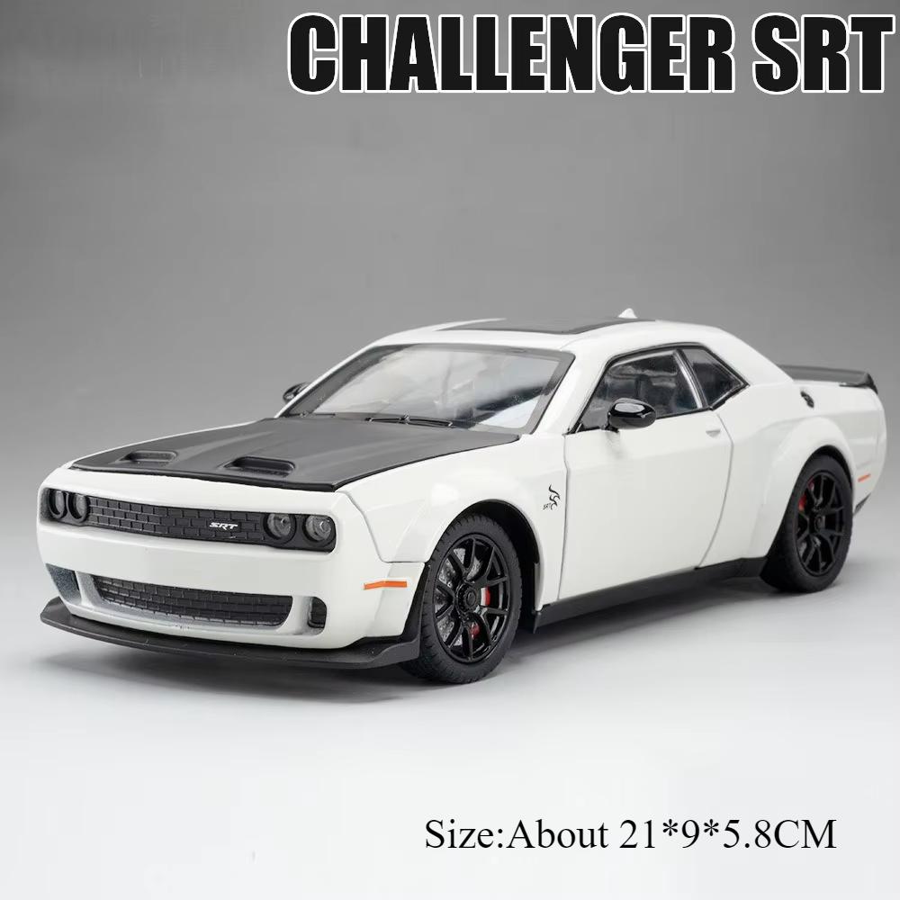1:24 Viper Hellcat Sports Car Model Toy Alloy Diecast Sound Light Pull Back Wheel Steering Racing Cars Models Display Ornaments