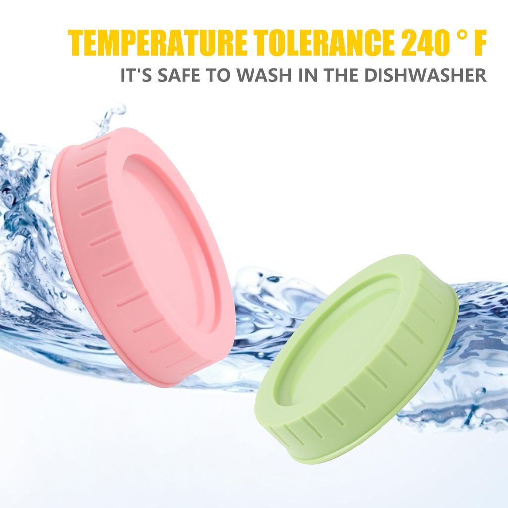 60Pcs Plastic 70mm Mason Jar Lid Good Sealing Canning Cover Heat Resistant Reusable Jar Lid Easy to Open for Mason Canning