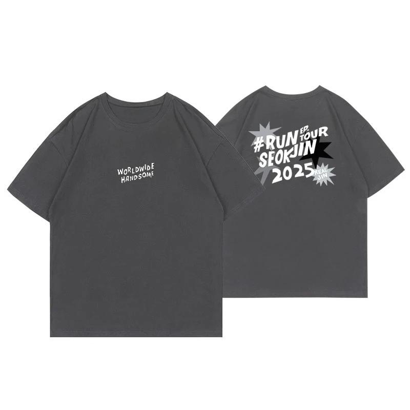 

Джин Рансокджин EP Тур 2025 Футболка Мода Короткий рукав Хлопок Мужчины Женщины Футболки Корейский певец Новый альбом Эхо Графическая футболка 3XL