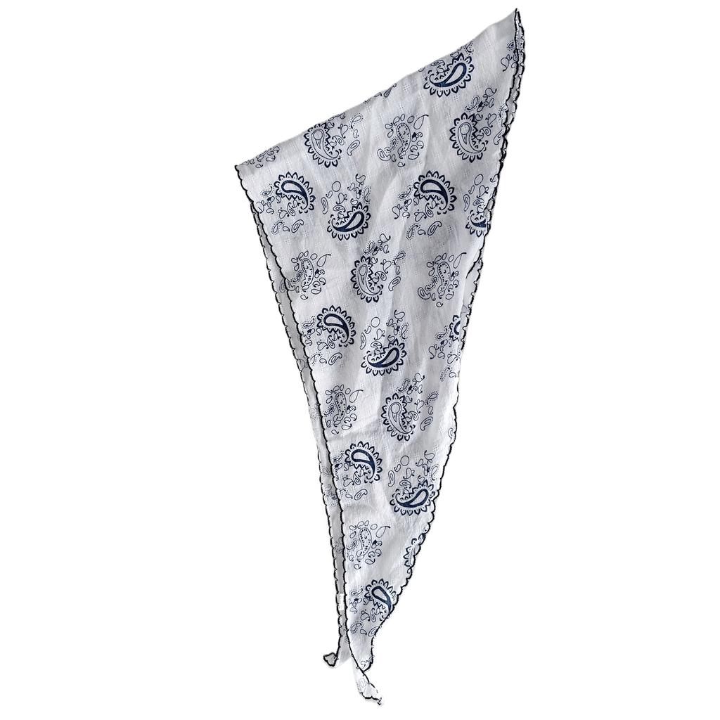 Multiuse Flower Print Headscarf Thin Headwrap Photo Bandana for Women Fashionable Head Covers for Spring Music Festival