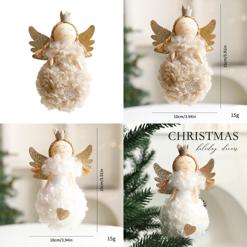 Christmas Angel Girl Plush Ornament With Cute Cartoon Design For Holiday Decor