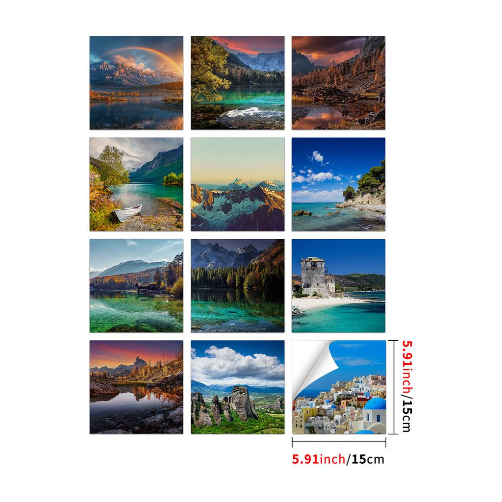 Pvc Puzzle Tile Tile Sticker Living Room Bedroom Home Decoration Waterproof Self-Adhesive Wall Sticker Wallpaper