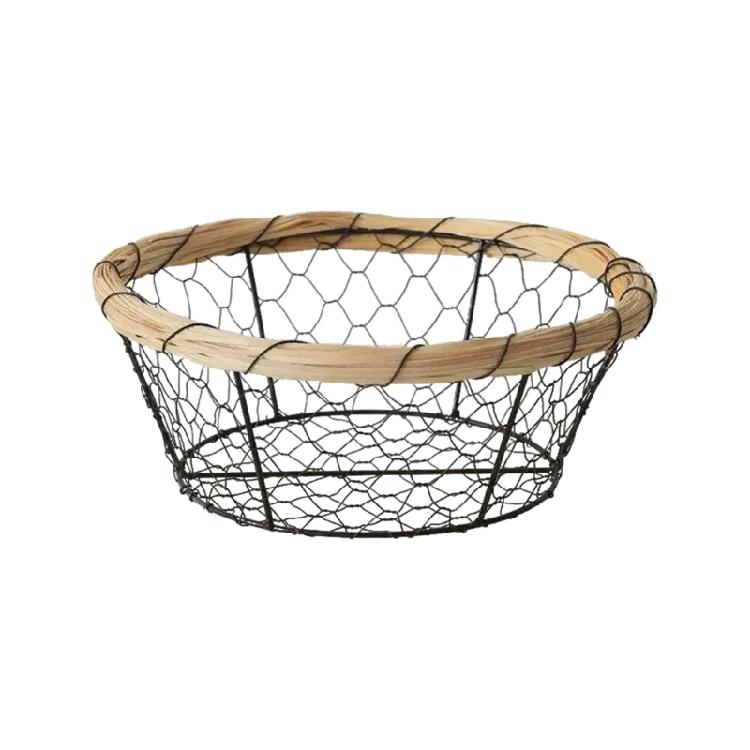 Round/Oval Shaped Wire Basket Space Saving Basket Fruit Holder Decorative Food Storage Solution Kitchen Accessory