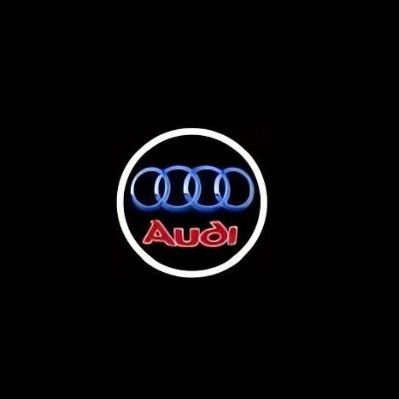 2/4p Led Car Door Welcome Light Projection lamp For AUDI A3 A4 A5 A6 C5 B5 B6 B7 B8 B9 A7 A8 Q7 Q5 Q3 RS TT sline quattro Logo