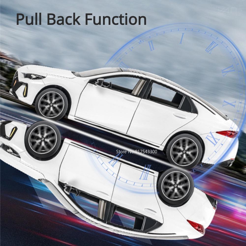 1/24 Trumpchi EMPOW55 Car Model Toy Diecast Metal Shock Absorption Street Sports Vehicle Sound and Light for Children Gift