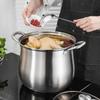 1pc Large Stainless Steel Stock Pot - Ideal for Soups, Stews, and More - Durable, Easy To Clean - Essential Kitchen Gadget