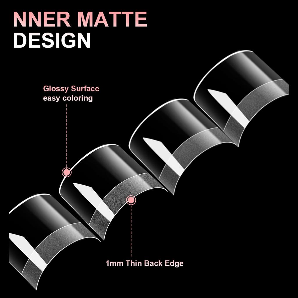 XS Square Soft Gel Tips For Toenails&Nails Half Cover Press On Acrylic Nails Extra Short False Nails For Small Nail Bed