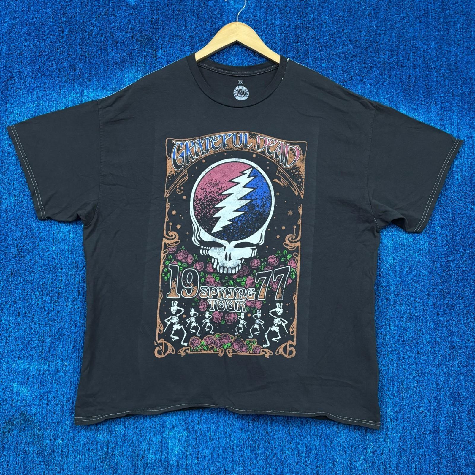 Grateful Dead 1977 Spring Tour Uncle Sam and Roses Tee 2X Unisex T-Shirt XL