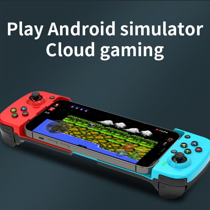 Controlador de juego inalámbrico Bluetooth, mango de juego móvil extensible, Compatible con