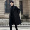 ROMON Men's Mid-length Wool Blend Trench Coat