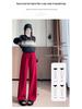 Women's High-Waist Fleece-Lined Wide-Leg Slimming Pants - Autumn/Winter 2025 Style