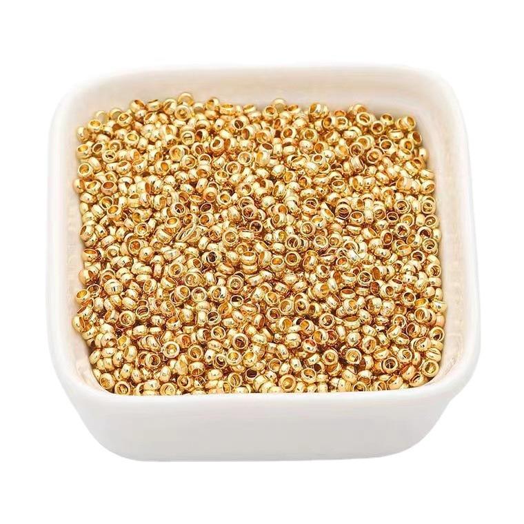 14K Gold Filled Perlenklemme mit Farberhalt, 2mm Schmuckherstellungszubehör