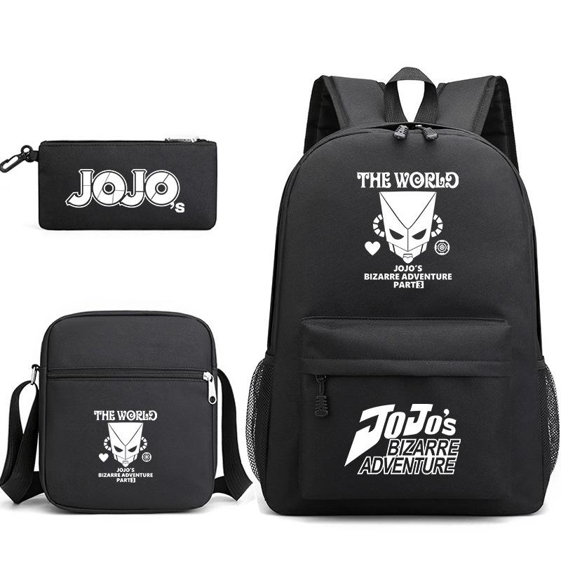 Anime Oo'S Wonderful Adventure Peripheral Schoolbag Pencil Bag + Diagonal Hanging Bag + Backpack Three-Piece Set