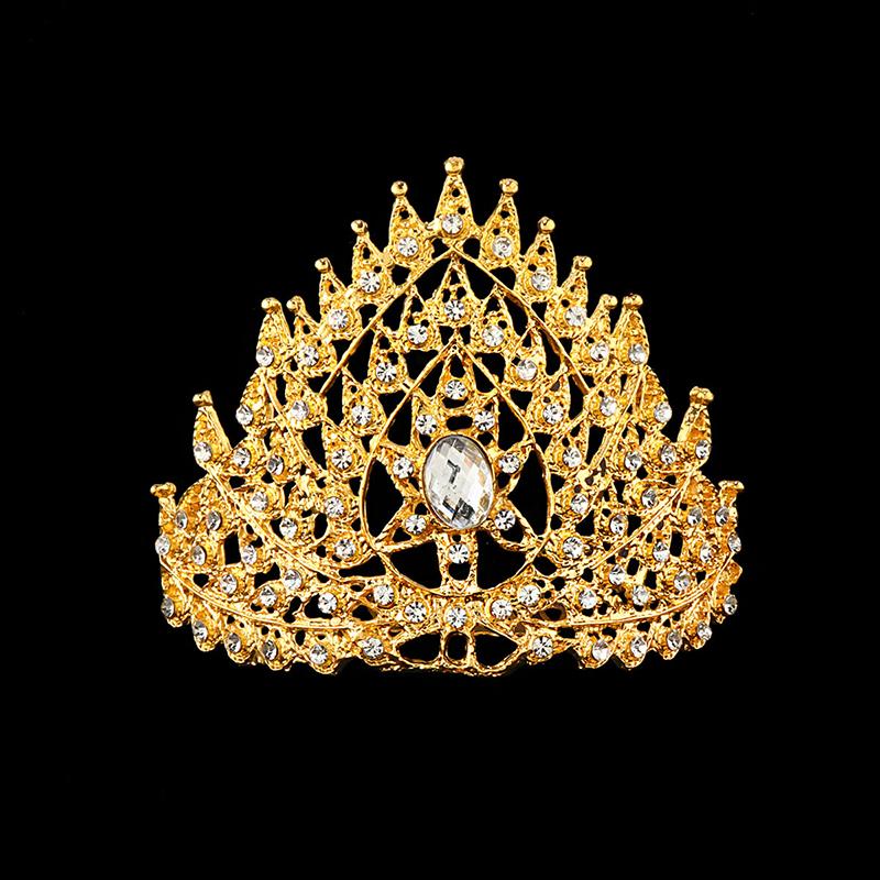 

Этнический стиль гребень для волос аксессуары с цветной драгоценной короной тайские украшения золотой