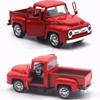 1/32 Red Metal Truck Toy Vintage Red Mini Classic Pickup Truck Kids Children's Christmas New Year Toy Red Metal Truck Toy