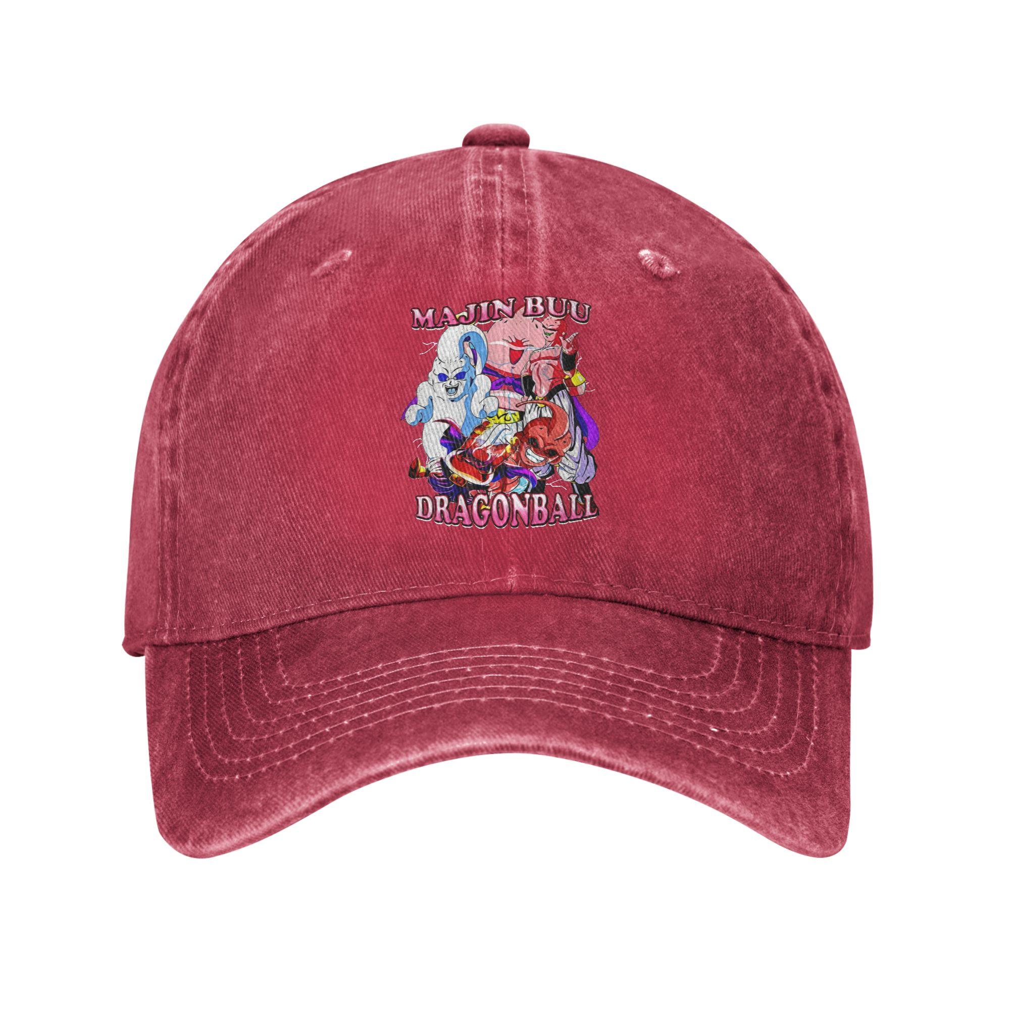 

Vintage Dragon Ball Buu Baseball Caps for Men Women Distressed Washed Sun Cap Outdoor Workouts Adjustable Fit Hats Cap One Size красный