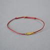 Blue Silk Thread Woven Retro Gold Koi Small Fish Simple and Extremely Thin Bracelet Hand Rope Stacking Belt