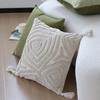 Tufted Pillow Green Cushion Pillow Sofa Cushion Model Room Bay Window Decoration Back Pillow