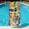 PAW Patrol Print Beach Towel Design, Soft, Lightweight. for Home Bathroom, Spa, Pool, Yoga, Surfing, Camping, Gift for Family, Friend