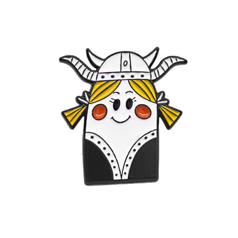 Cartoon Cute Ghost Family Badge: Pirate, Skull, Mummy, Baker Prank Brooch