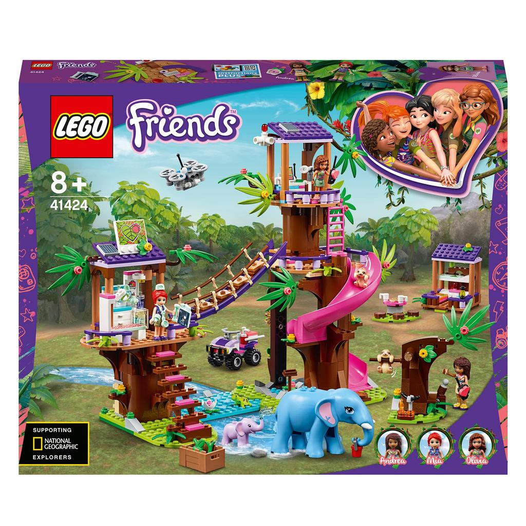 LEGO Friends Jungle Rescue Base Treehouse Animal Bed Clinic Set, Ages 8 and Up, 41424