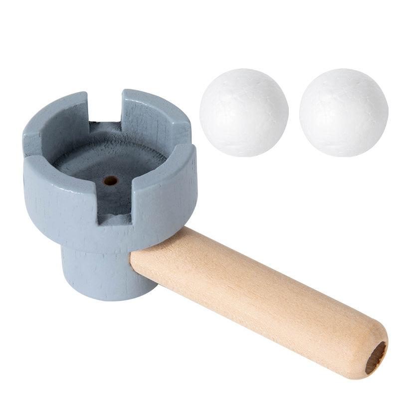 Kinder Holzschwebekugel Magie Klassisch Nostalgisch Pusteball Schwebekugel Lungenkapazität Blasübung