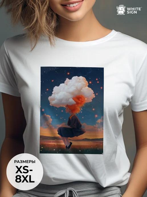 Oversized cotton T-shirt with Thought Bubble print S
