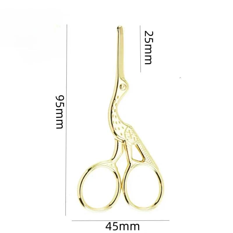 1Pc Round Head Nose Hair Scissors Stork Type BeautyScissors For Eyebrow Nose Hair Beard Ear Hair Eyebrow Scissor Stainless Steel