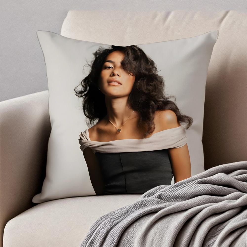 Graceful Jazzy pop Singer OOlivia Dean Cushion Cover Pillowcase Antidustmite Invisible Zipper Short Plush Sofa Cushion