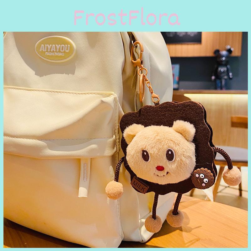 Adorable Cartoon Plush Butter Cookie Bear Keychain For Couples And Friends Gift