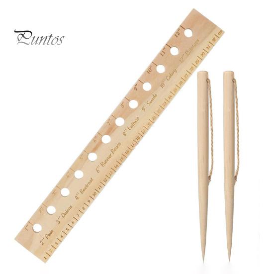 

Деревянная линейка для растений с отверстиями, разметка расстояний, садовая линейка, линейка для посева семян, точный измерительный инструмент