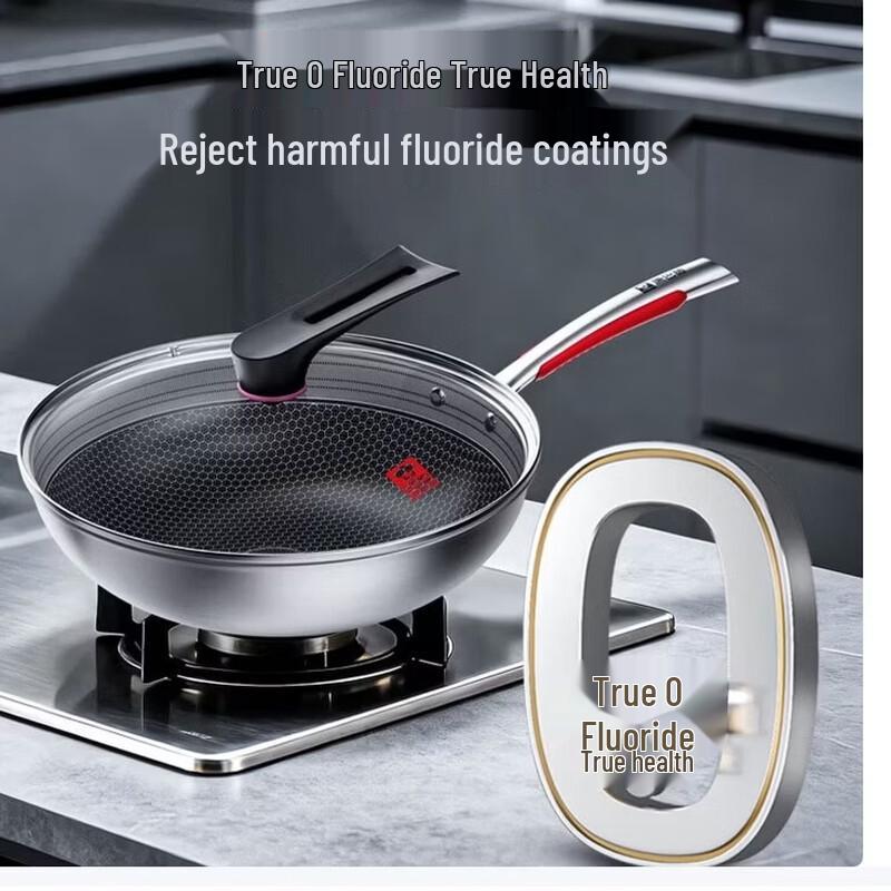 KOBACH 316L Stainless Steel Non-stick Stir-fry Wok