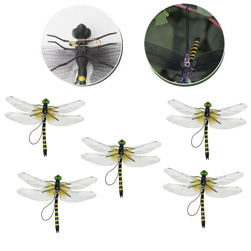 Scare Away Simulation Dragonfly Insect Model 3D Dragonfly Garden cor Outdoor Hanging Ornament
