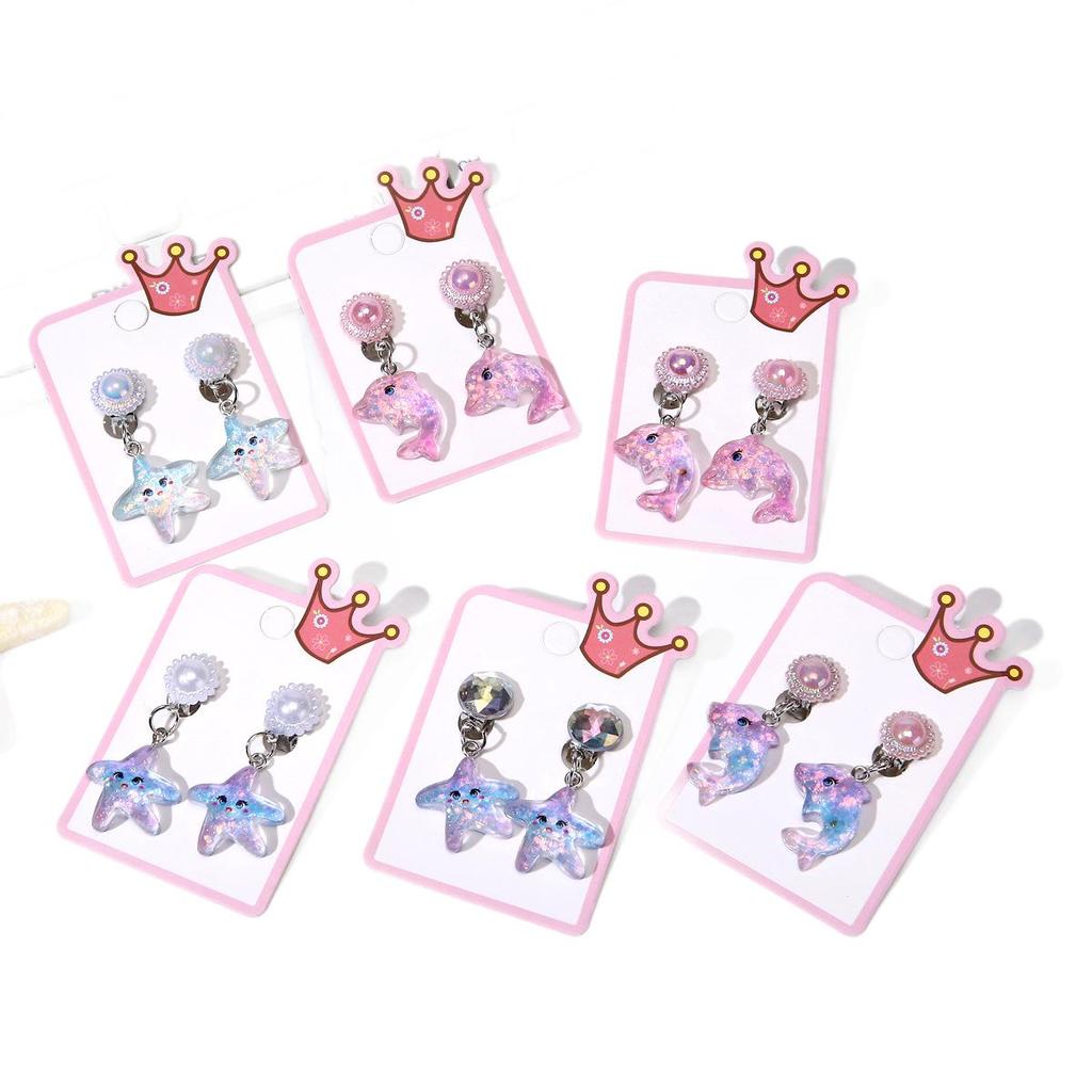 Children's and Women's Cute Animal Clip-On Earrings - Pain-Free, Cartoon Style Jewelry
