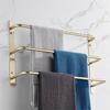 Drei gestaffelte Schichten Handtuchhalter Bars Handtuchhalter Badezimmer Zubehör Set 304 Edelstahl Golden