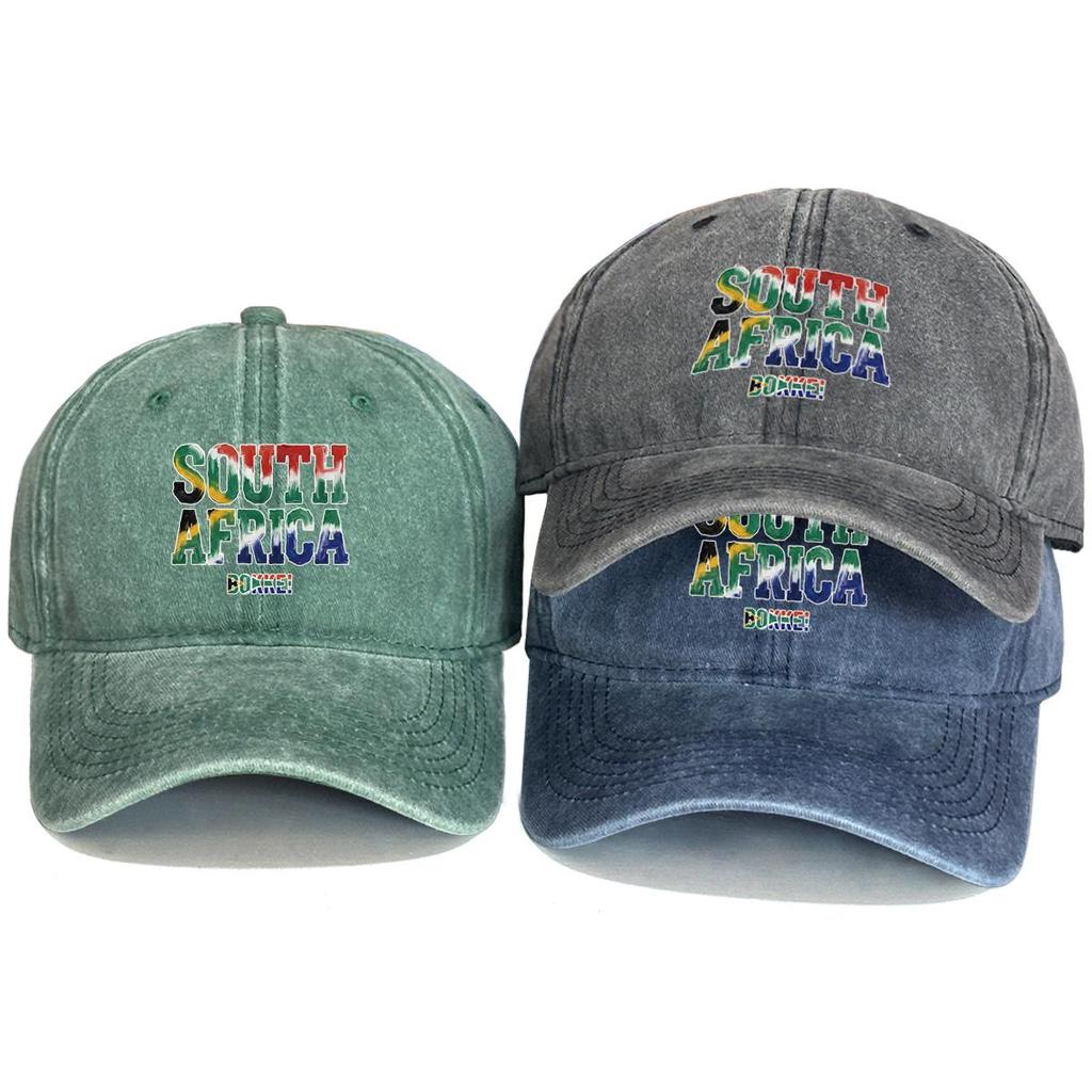 "SOUTH AFRICA" "BOKKE" Flag Printed Baseball Cap , Adjustable Baseball Hat Stylish Slouchy Trendy Leisure Woman's Cap