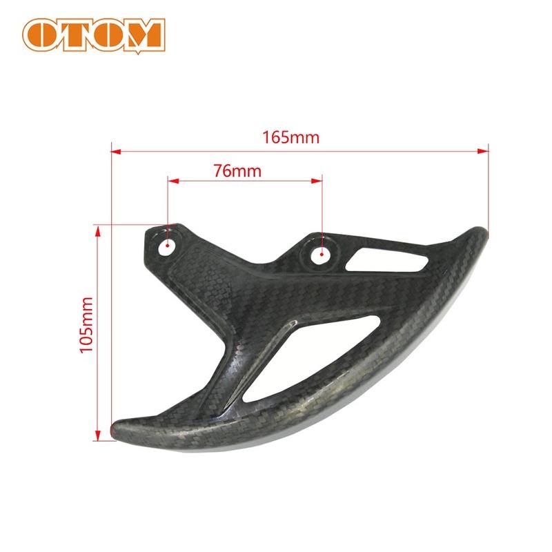 OTOM Motorcycle Rear Disk Guard Carbon Fiber Brake Protection Cover For HONDA CR125 CR250 CRF250R CRF250X CRF450R CRF450X Part чёрный