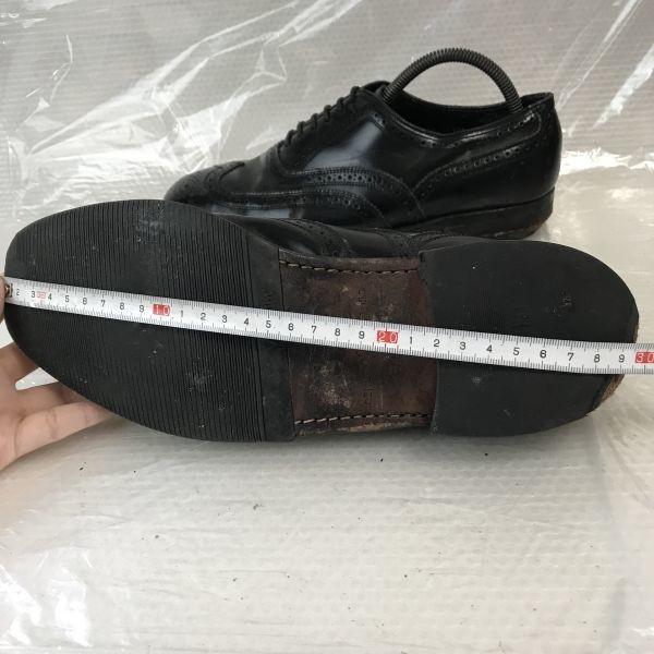 Florsheim Vintage Leather Full Brogue Wingtip Black 26.5-27.0(USED)