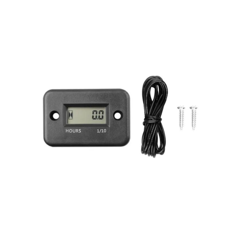 

Цифровой счетчик моточасов ЖК-счетчик для квадроциклов, мотоциклов, приборов, часов, снегоходов, бензиновых лодок, генераторов, велосипедов, автомобилей, аксессуаров чёрный