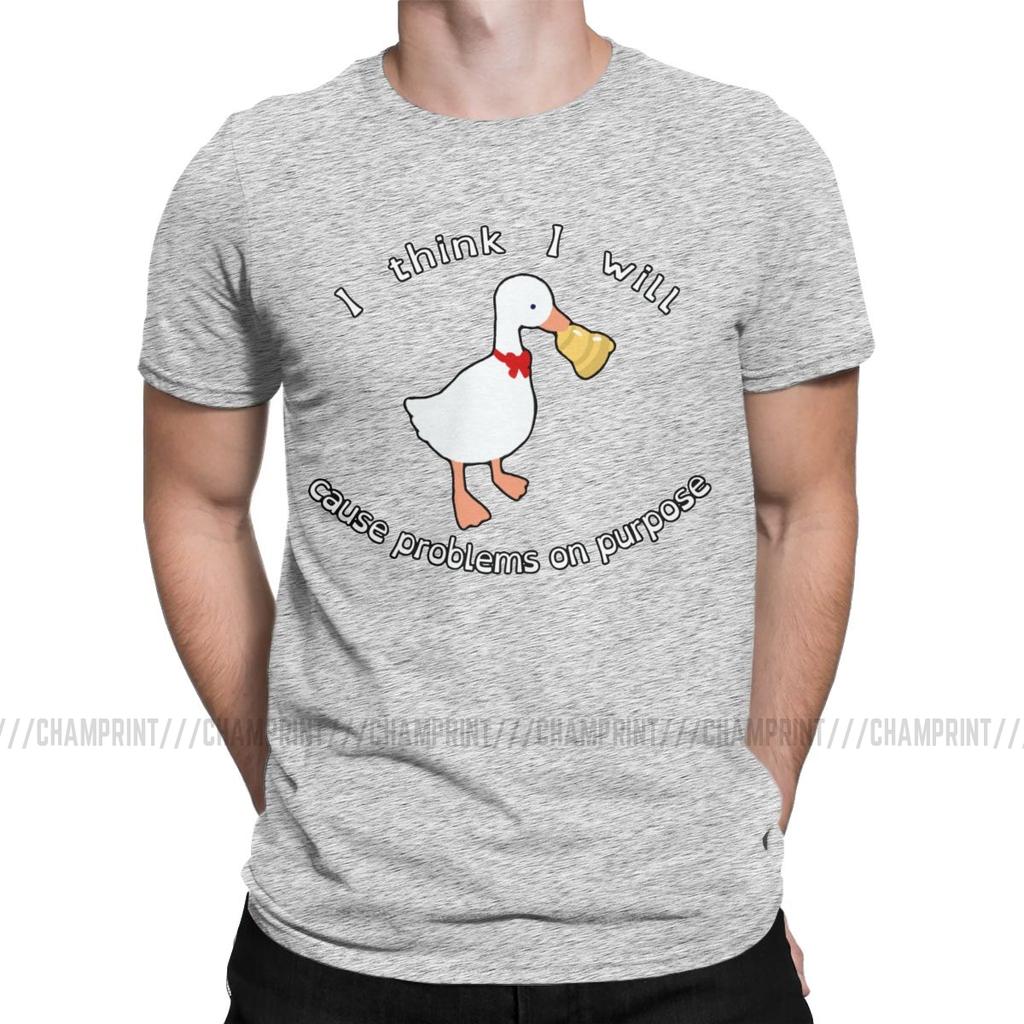 Men Cause Problems On Purpose T Shirt Untitled Game Funny Cute Kawaii Clothing Funny O