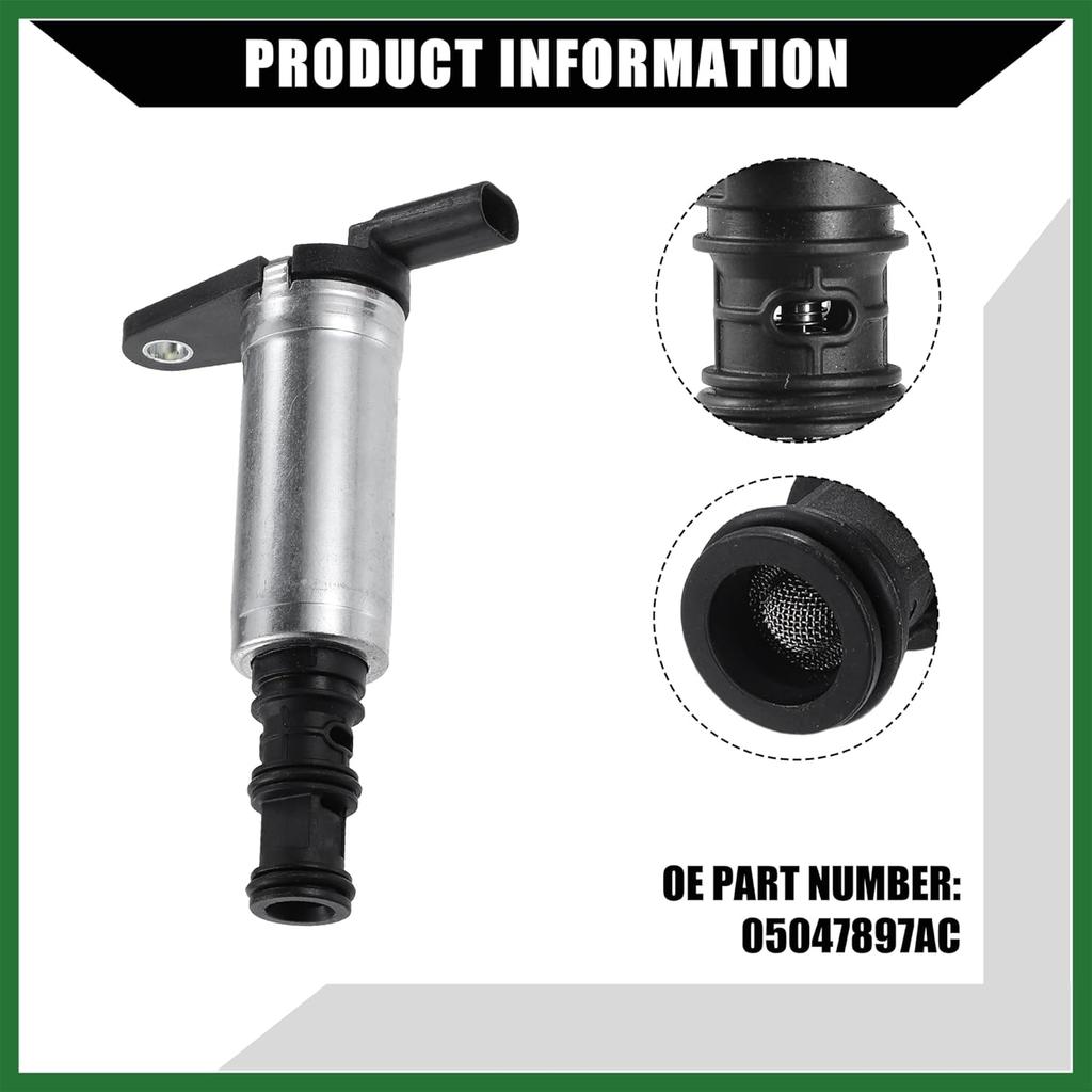 Motoforti No.05047897AC Car Variable Valve Lift Solenoid for Jeep Wrangler 2018-2022 for Chrysler Pacifica 2017-2022 / Front Variable Valve