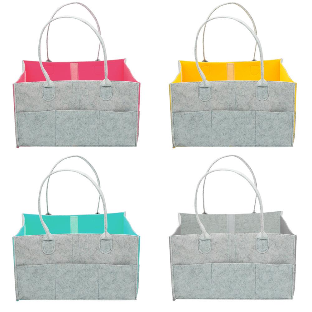 UMTGE Baby Diaper Caddy Portable Lightly Multifunction Changeable Compartments Diaper Organizer Foldable Felt Storage Bag for Mom Newborn Kids Nappies